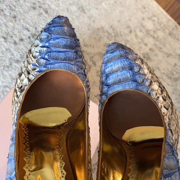 Rare SACCO Francesco Sacco Snakeskin Snake Python Metal Heel Pumps, 40/ 8.5US - Picture 10 of 11